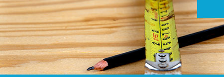 Photo of pencil and tape measure as an example of how maths is used in daily life